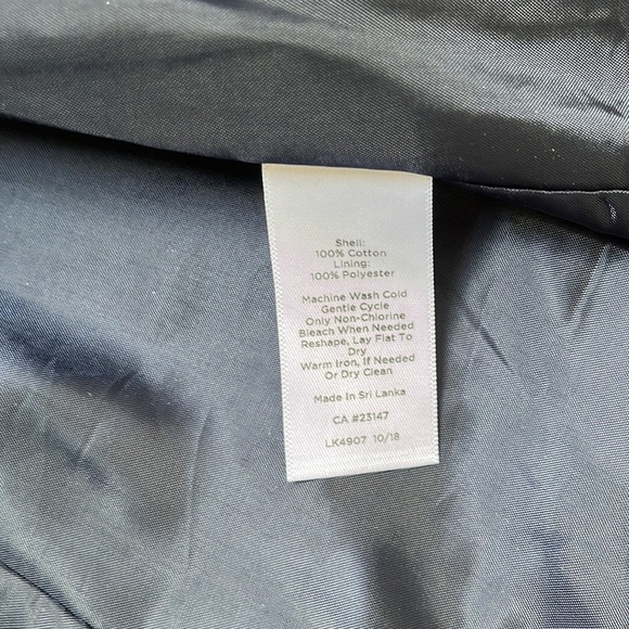 4P Talbots Navy Blue Cotton Knit Blazer Nautical Buttons Fully Lined w/ Pockets - Picture 6 of 11